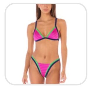 Maaji Pink and Green Bikini